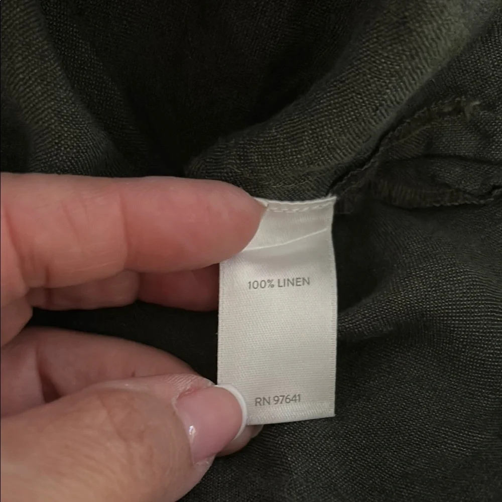 J. Jill Army Green Polo Collar Midi Dress - Picture 8 of 12